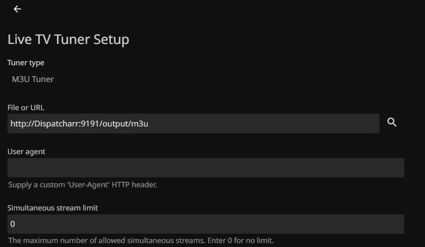 Dispatcharr Jellyfin Example